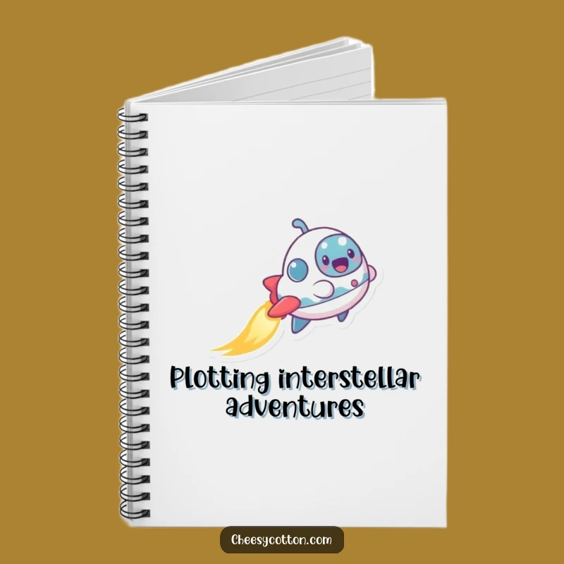 Funny Spaceship Notebook: Jot Down Ideas with Cosmic Giggle Power