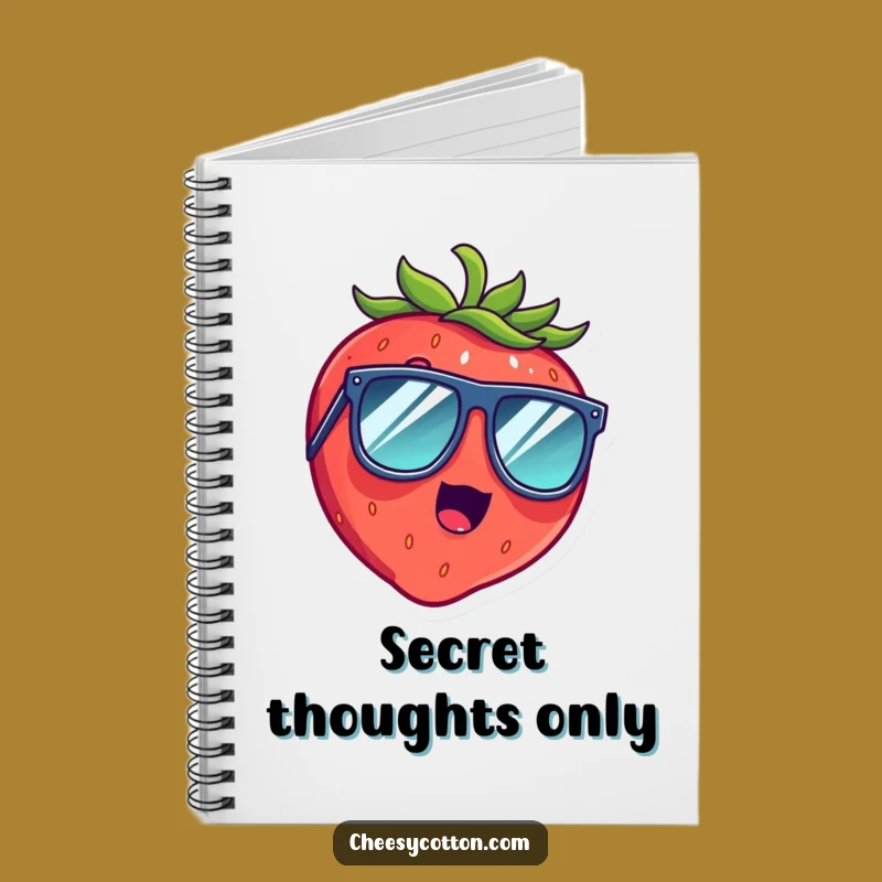 Funny Strawberry Notebook: Giggle Journal, Oversized Sunglasses Cover