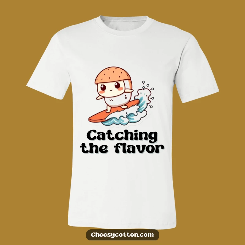 Funny Kawaii Sushi T-Shirt: Sushi Surfer Style, Hilarious Gift For Ocean Lovers