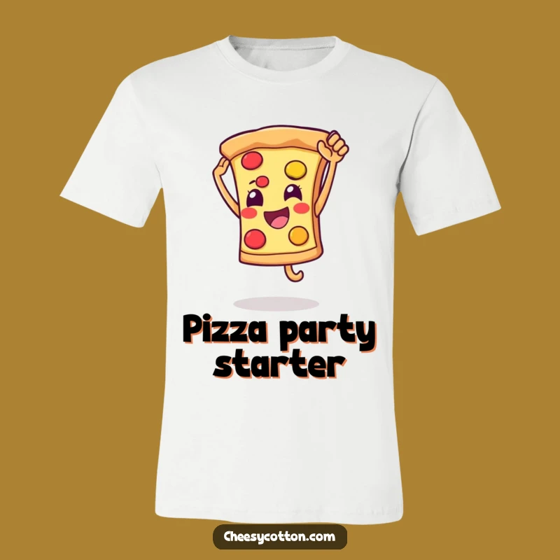 Funny Pizza High Five Shirt: Playful Character Tee for a Cheerful & Casual Style