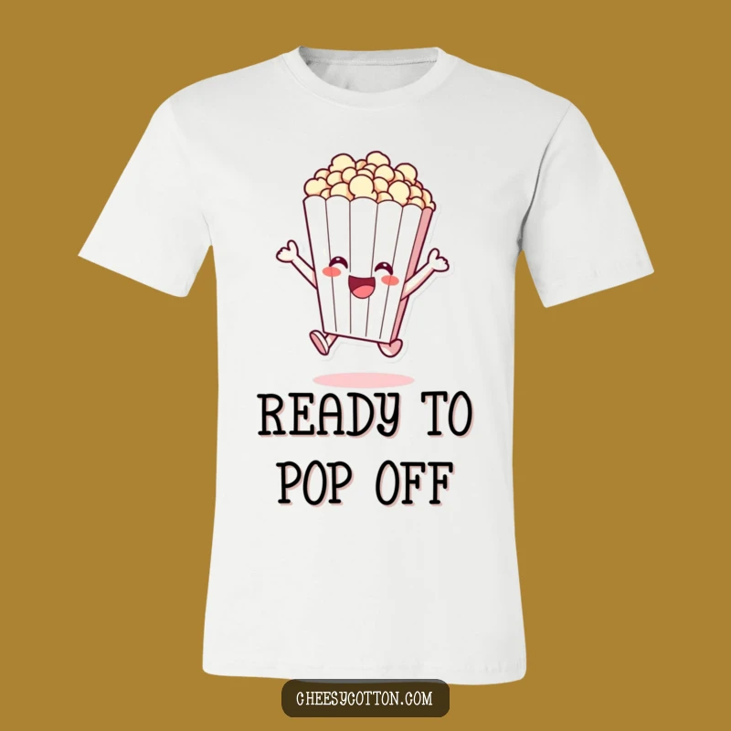 Funny Popcorn Leap T-Shirt - Excitement Lover's Shirt Gift!