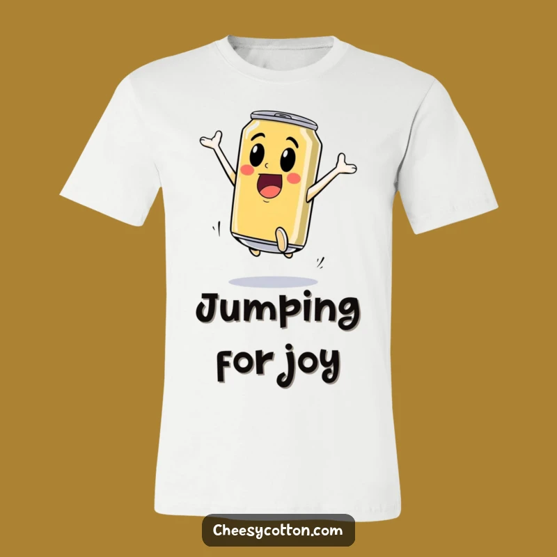 Funny Soda Jump T-Shirt: Leap into Action with Fizzy Humor