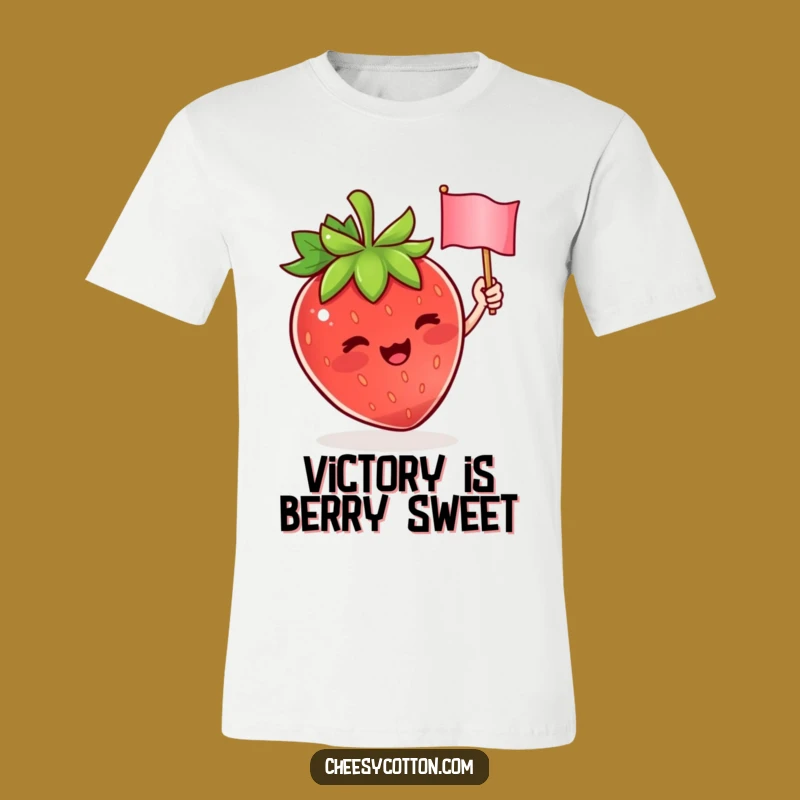 Funny Strawberry Flag Shirt: Cute Character Tee for a Joyful & Playful Look