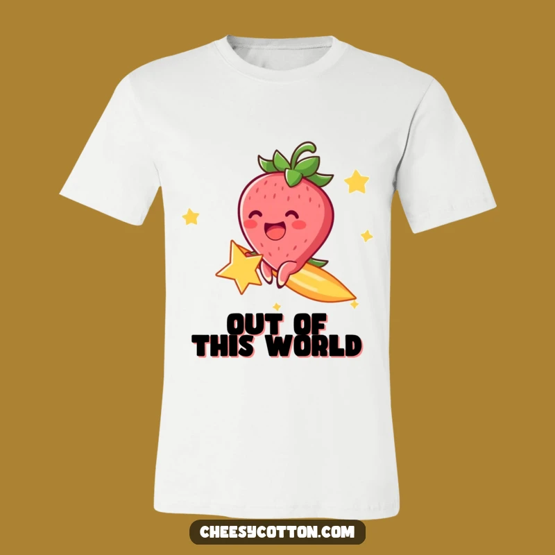 Funny Strawberry Star T-Shirt, Cheerful Rider - Fun Gift