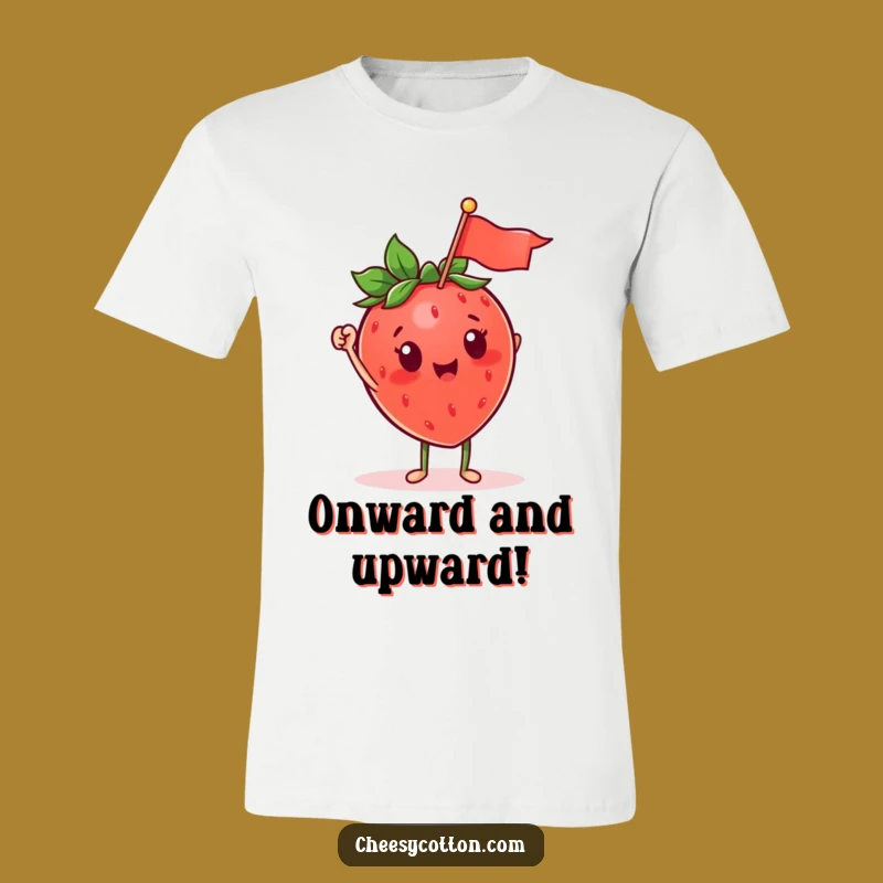 Funny Strawberry Flag Waving Tee: Wear Your Enthusiasm Out Loud!