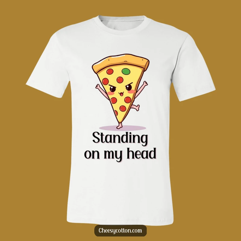 Funny Kawaii Pizza Handstand T-Shirt Wear Your Determination With Style