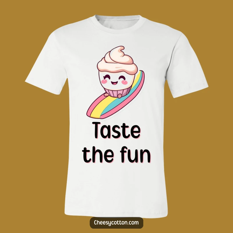 Funny Cupcake Rainbow T-Shirt, Mischievous Slide - Hilarious Gift