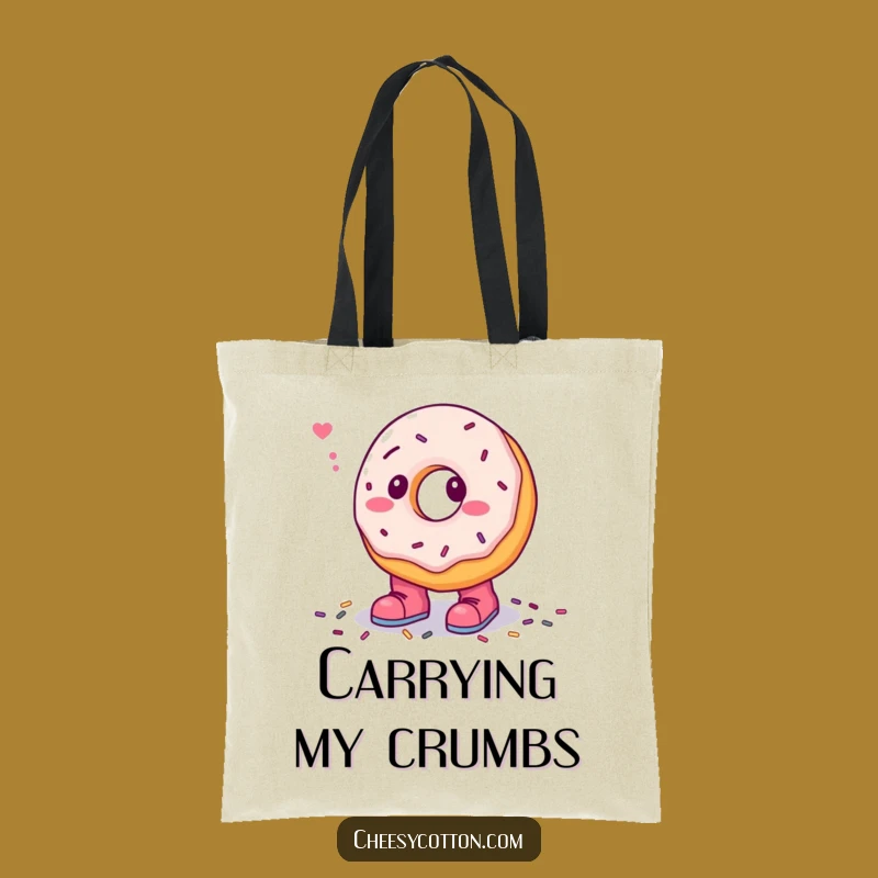 Funny Donut Sprinkle Tote Bag: Carry Your Sweetness with Humor