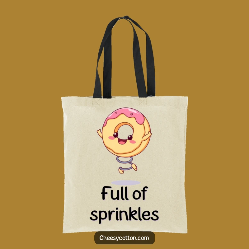 Funny Kawaii Donut Spring Tote Bag: Carry Your Happiness