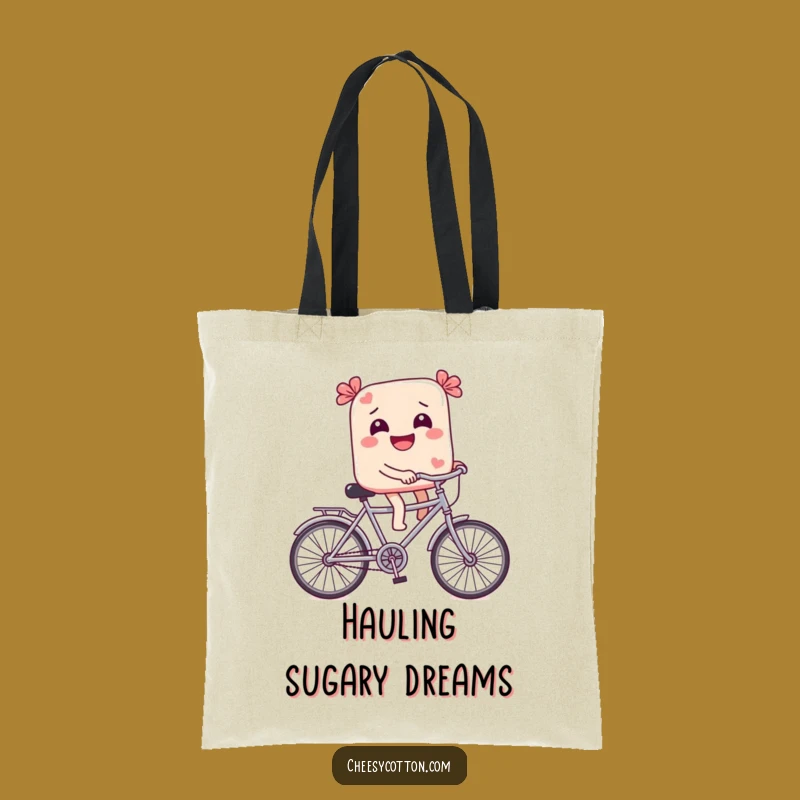 Funny Candy Bike Tote Bag: Carry Your Sweet Adventures Everywhere