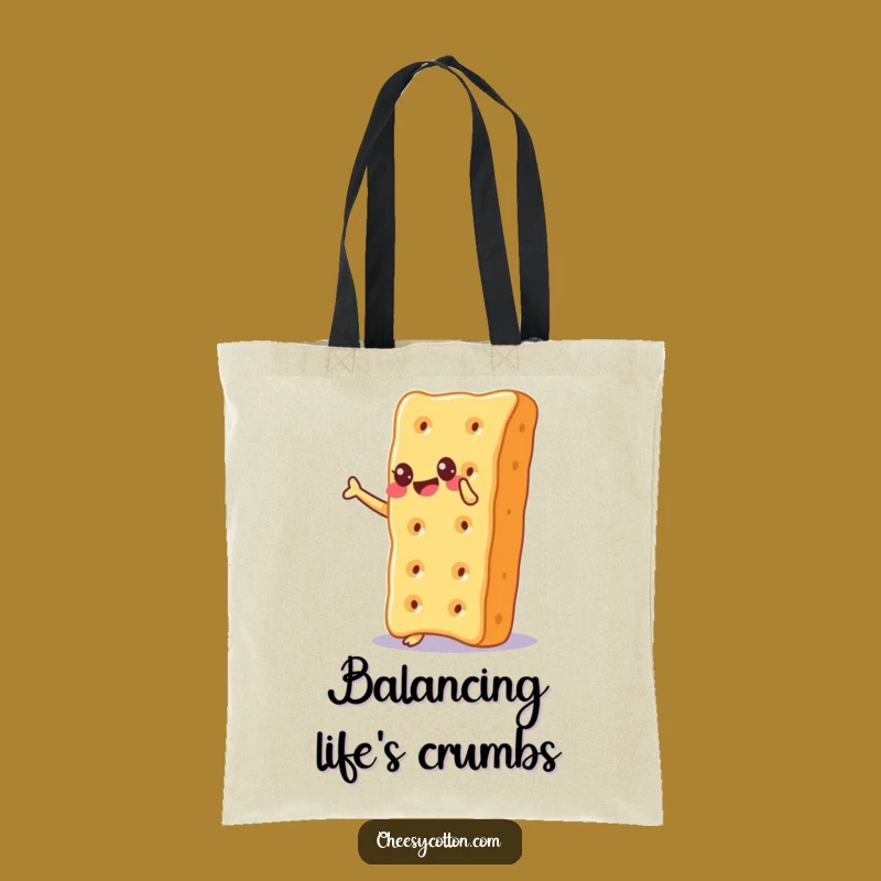 Funny Cheesy Cracker Tote Bag: Carry Your Snacks and Smiles with Glee