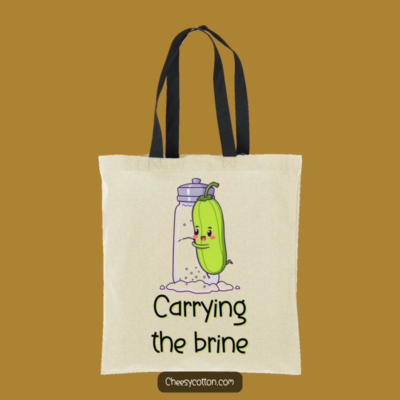 Funny Pickle Salt Climb Tote Bag: Carry Your Ambition with Humor