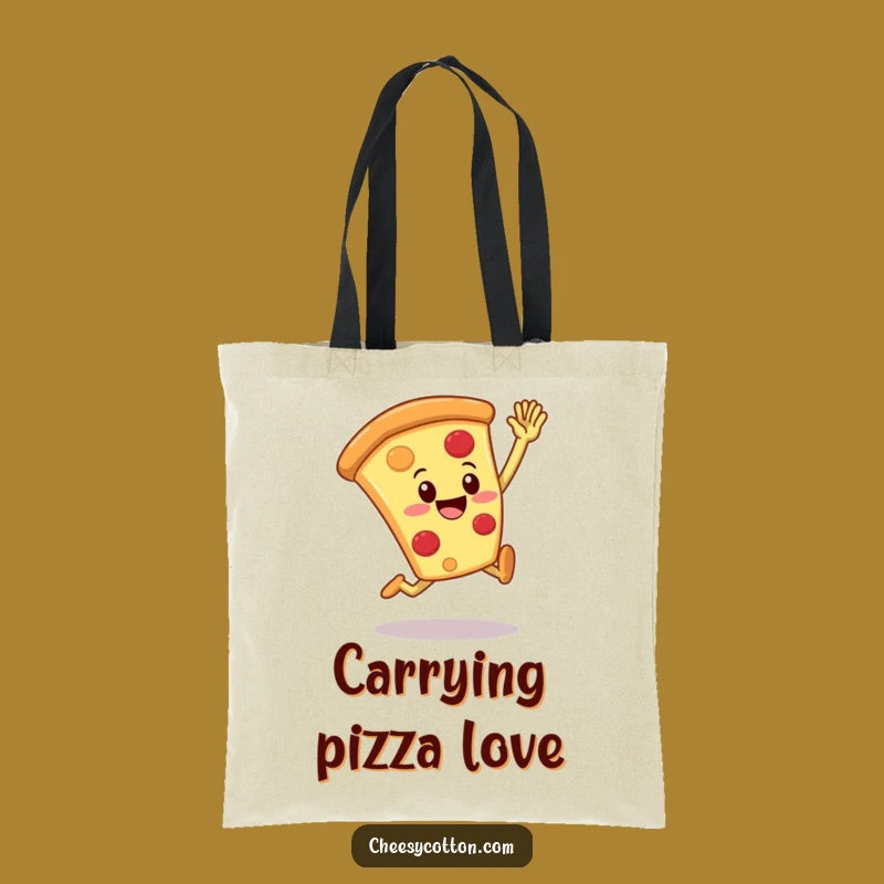 Funny Pizza High Five Tote: Carry Your Joy & Snacks!