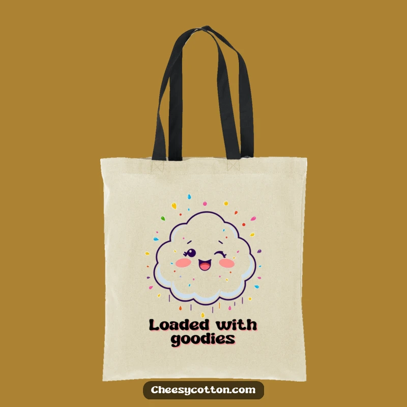 Funny Cloud Sprinkle Tote Bag: Carry Sweetness, a Perfect Funny Gift!